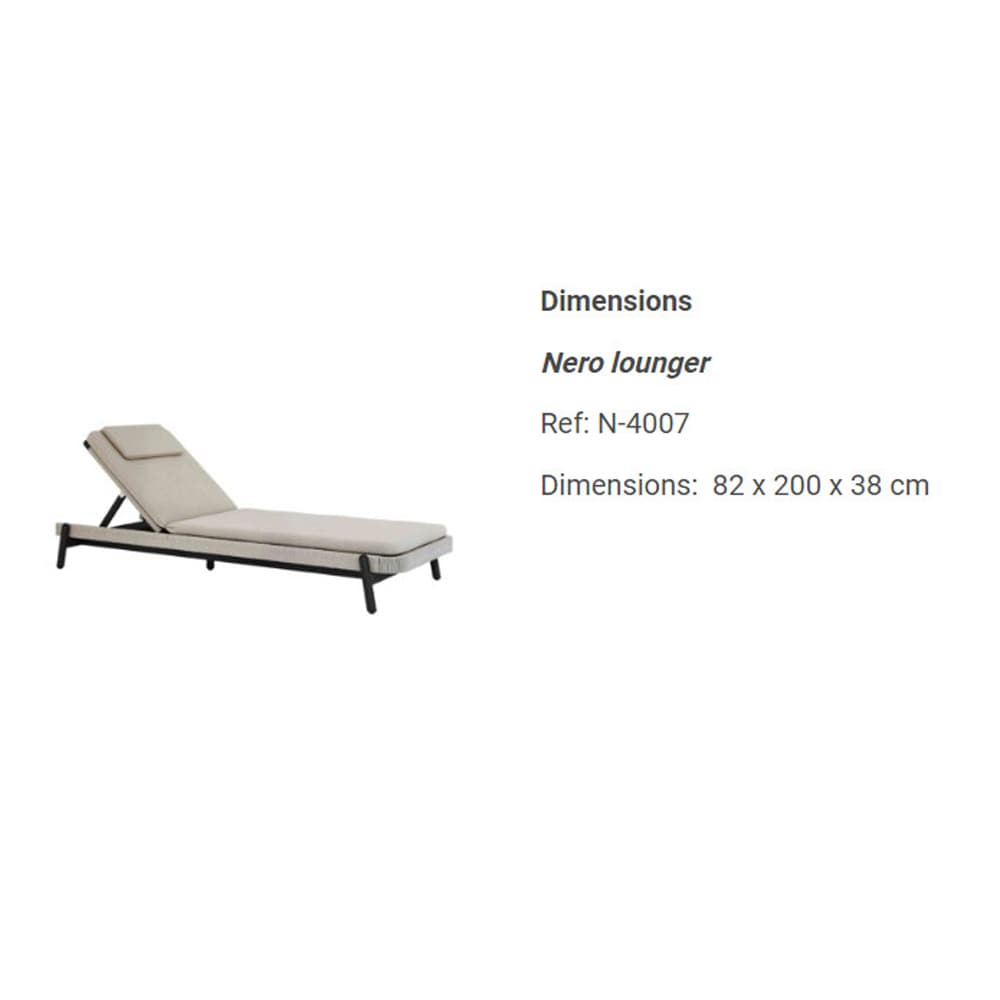 Nero Sun Lounger by Skyline Design