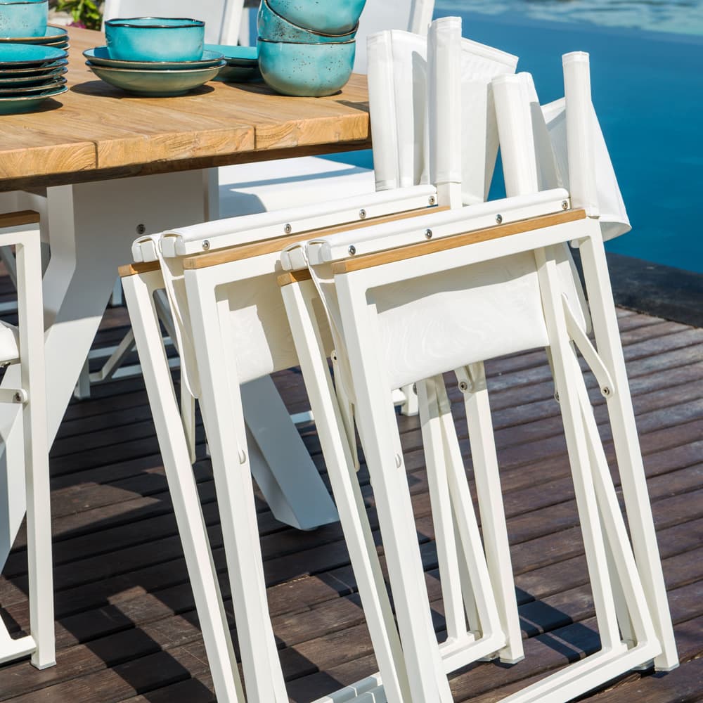 Venice White Outdoor Armchair by Skyline Design