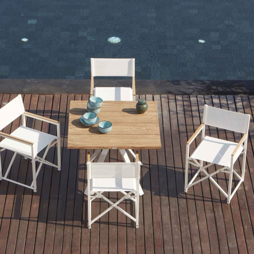 Venice White Outdoor Armchair by Skyline Design