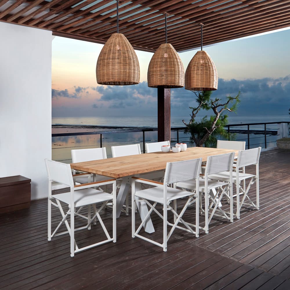 Venice White Outdoor Armchair by Skyline Design