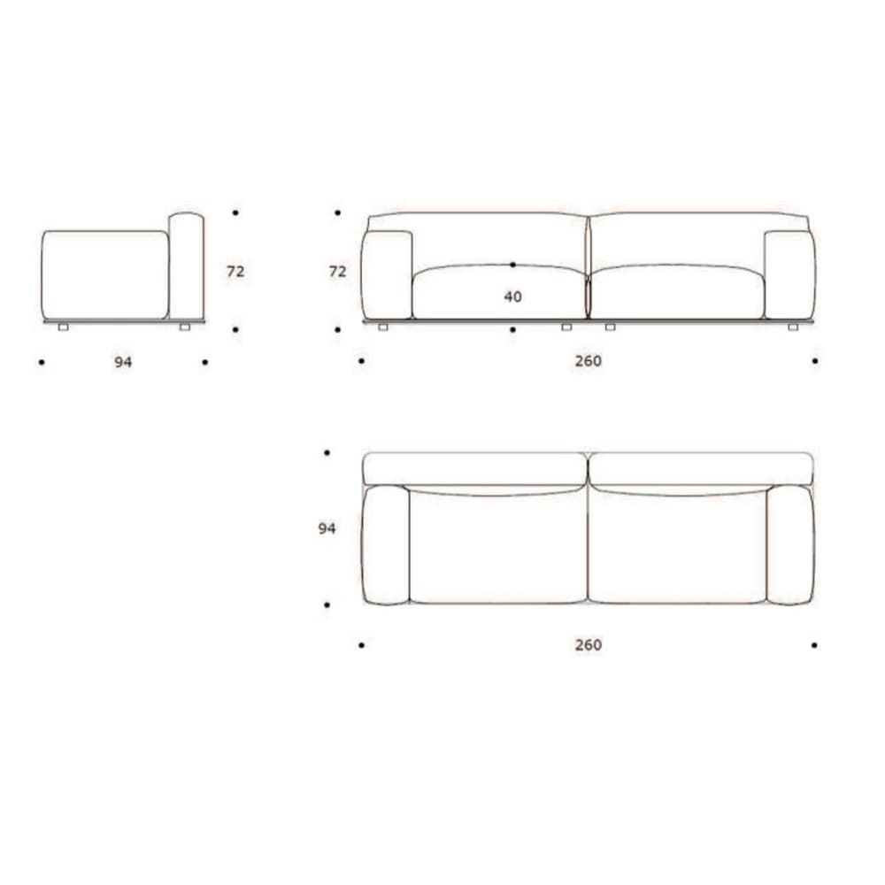 Beltour Sofa by Smania