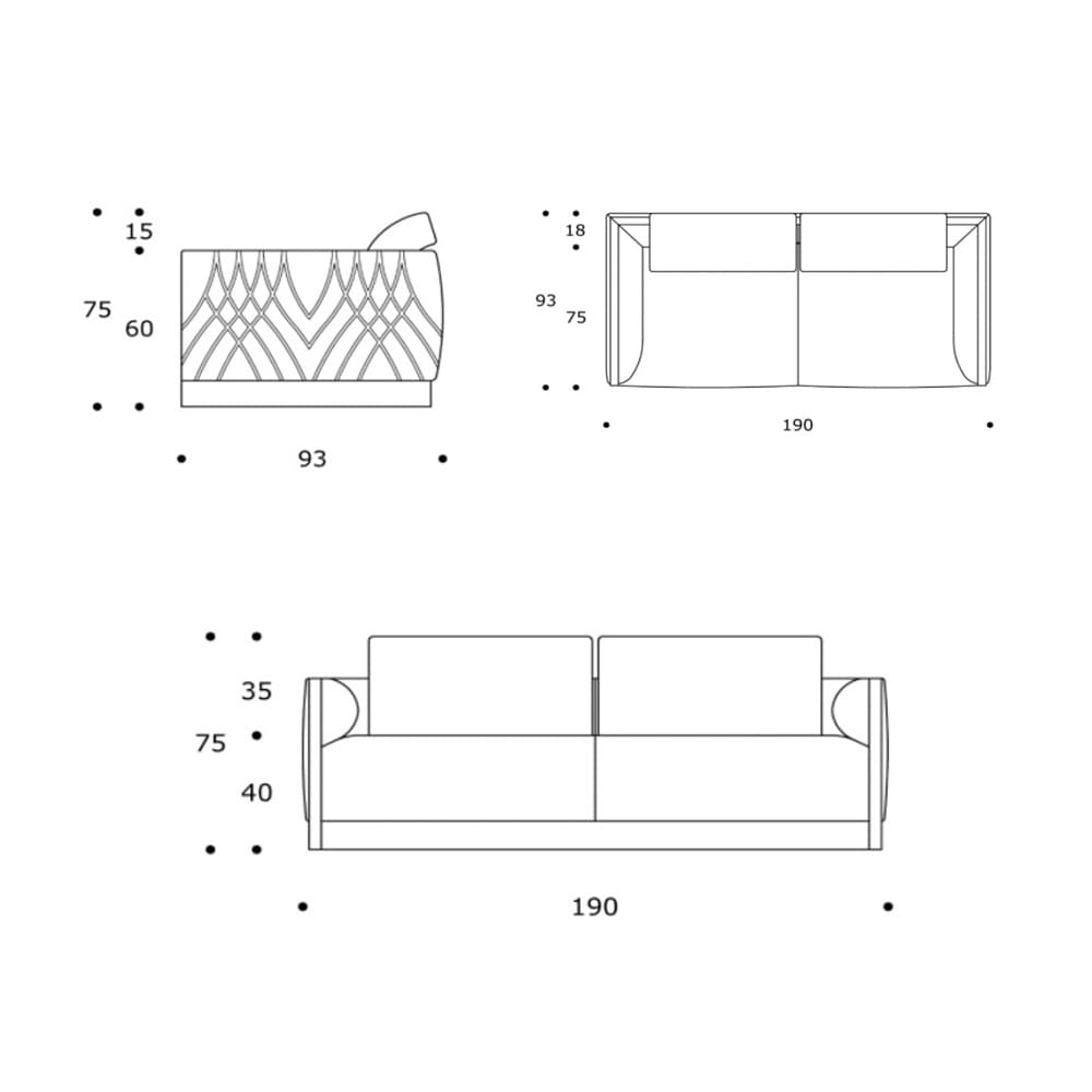 Miami 190 Sofa by Smania