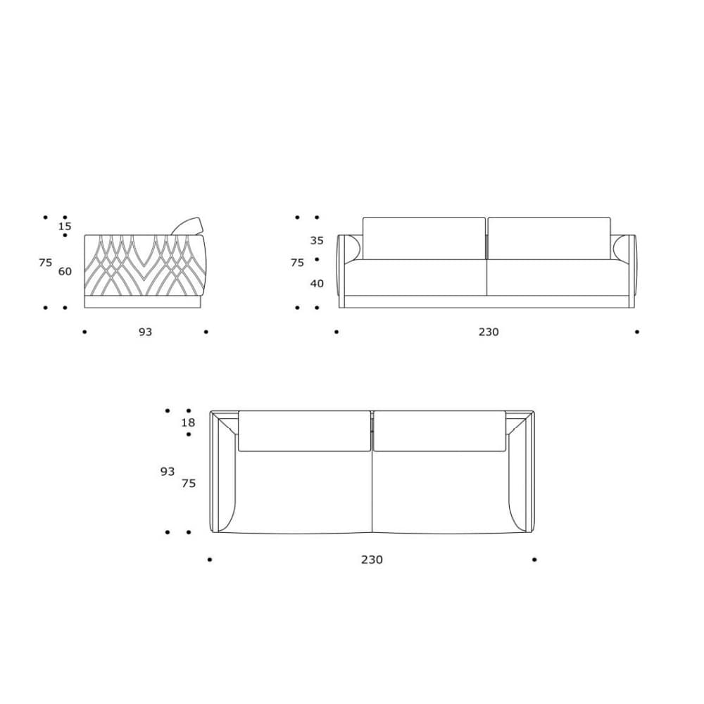 Miami 230 Sofa by Smania