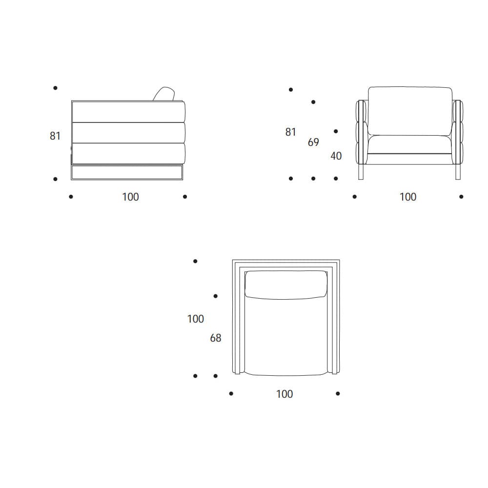 Caesar Armchair by Smania