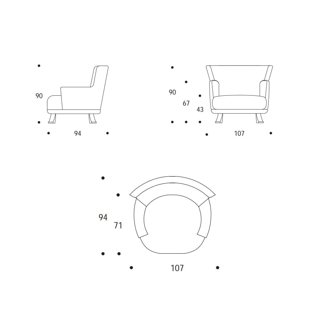 Hambo Armchair by Smania