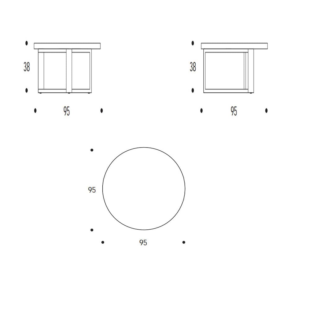 Moon 95 Side Table by Smania