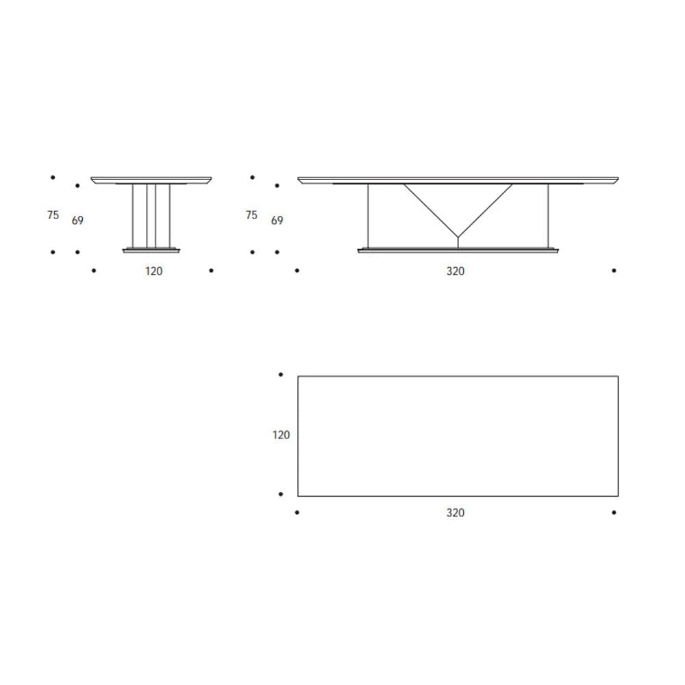 Meeting Dining Table by Smania