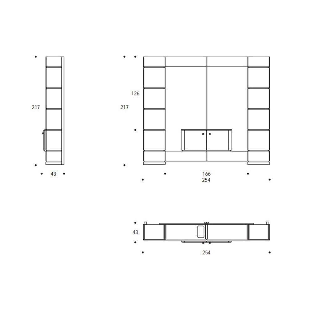 Bible Maxi Tv 253 TV Wall Unit by Smania