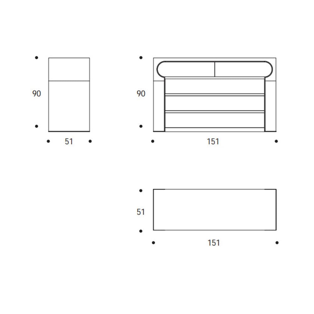 Nestor Chest of Drawer by Smania