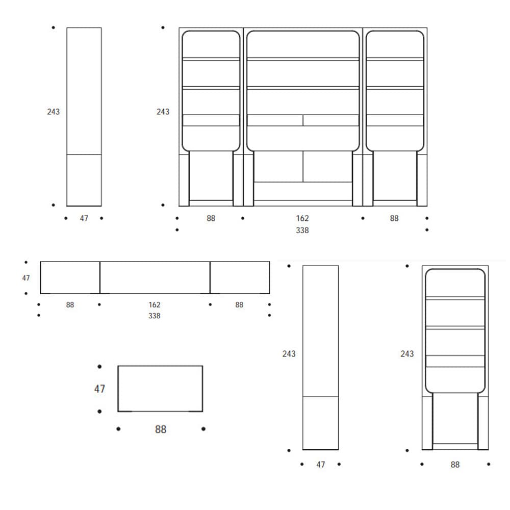 Lock Bookcase by Smania