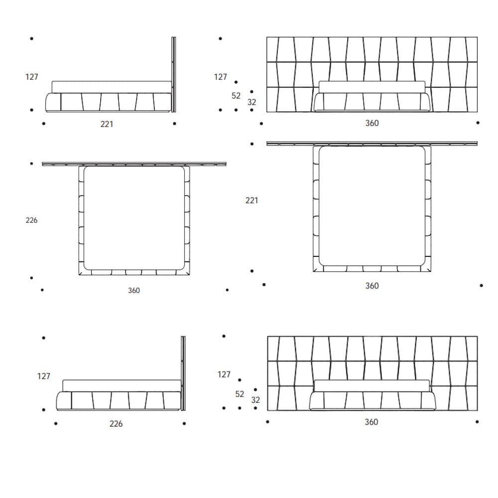 Colorado Double Bed by Smania