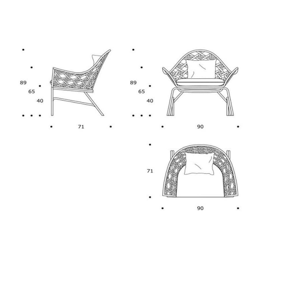 Palau Outdoor Armchair by Smania