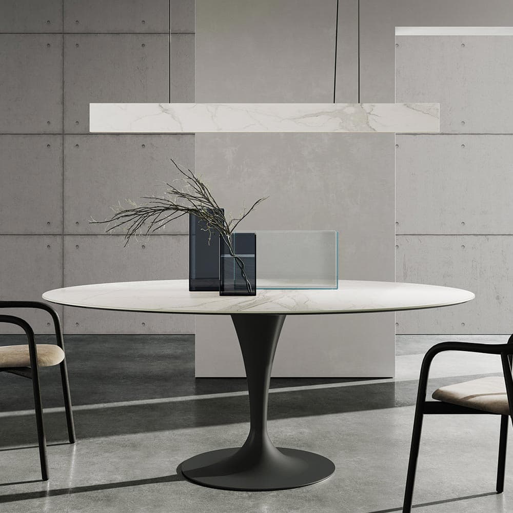 Flute Ellittico Dining Table by Sovet Italia