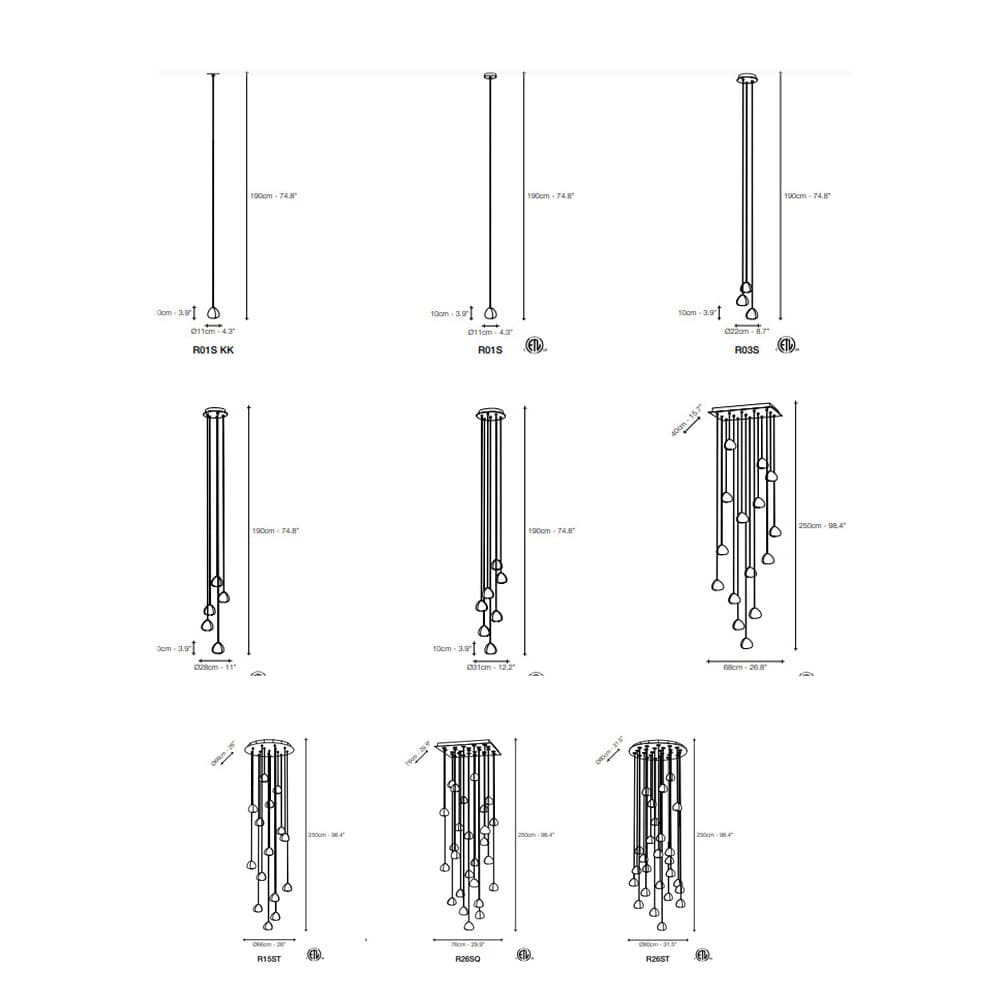 Mizu Suspension Lamp by Terzani