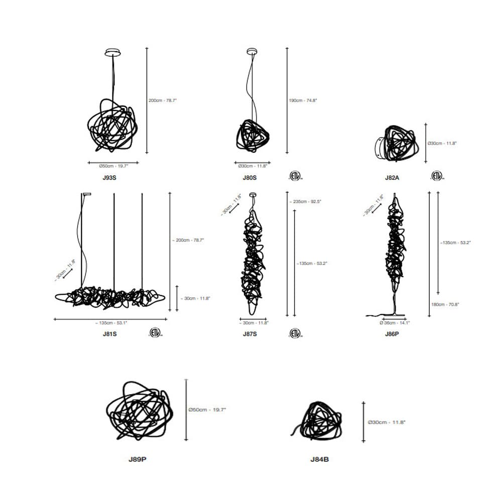 Doodle Suspension Lamp by Terzani