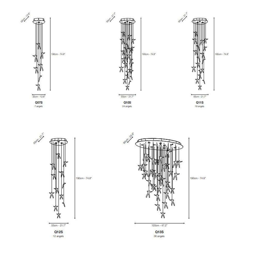 Angel Falls Suspension Lamp by Terzani