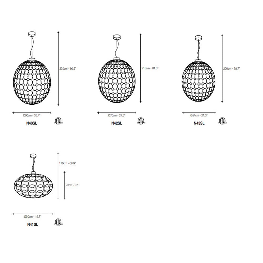 G R A Suspension Lamp by Terzani