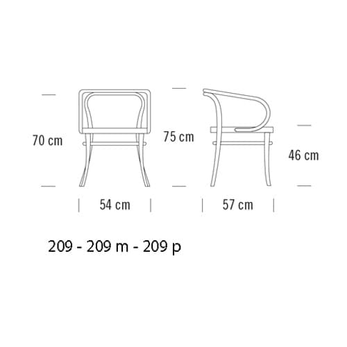 209 Armchair by Thonet