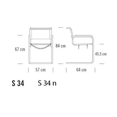S 34 Armchair by Thonet