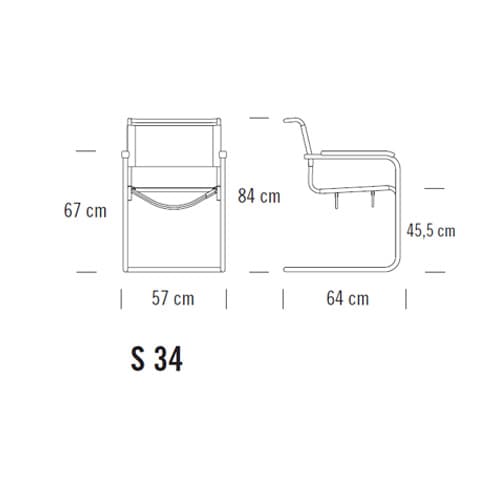 S 34 Outdoor Armchair by Thonet