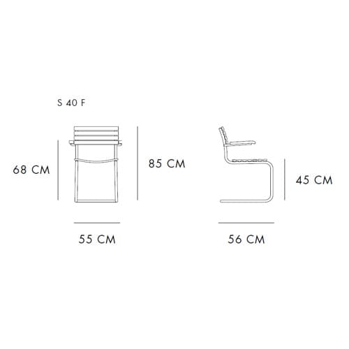 S 40 Outdoor Armchair by Thonet