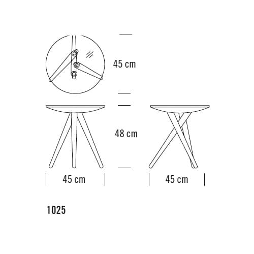 1025 Side Table by Thonet