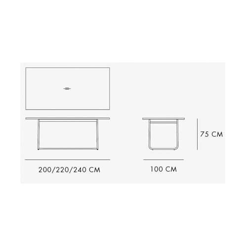 S-1070 Dining Table by Thonet