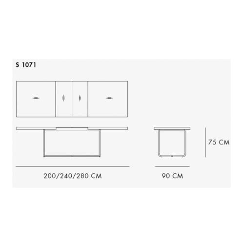 S-1071 Extending Table by Thonet