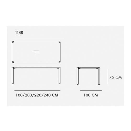 1140 Dining Table by Thonet