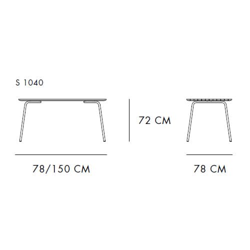 S-1040 Outdoor Table by Thonet