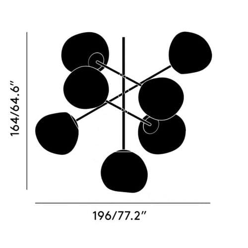 Melt Large Chandelier by Tom Dixon