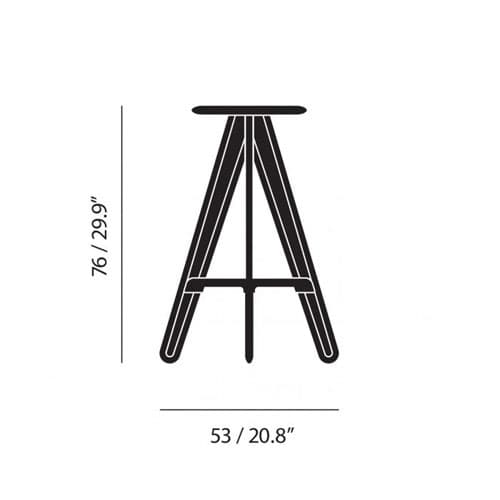 Slab Bar Stool by Tom Dixon