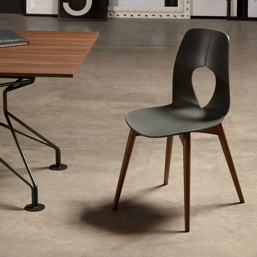 Hole Wood Dining Chair by Tonin Casa