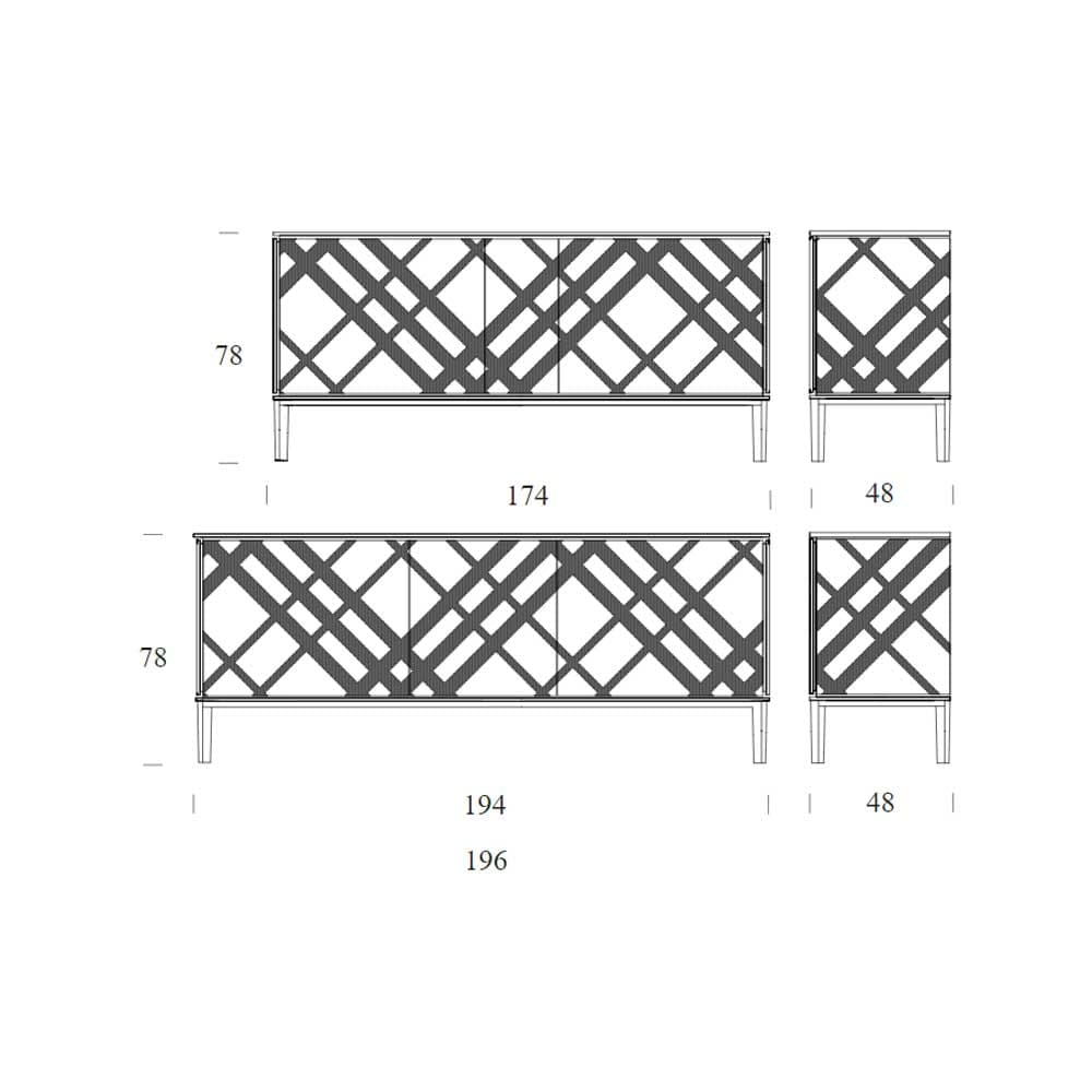Tartan Sideboard by Tonin Casa