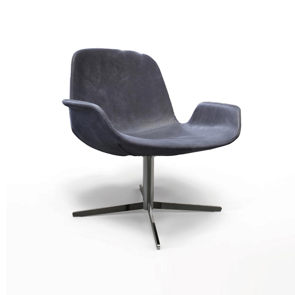 Step Upholstered Swivel Armchair by Tonon