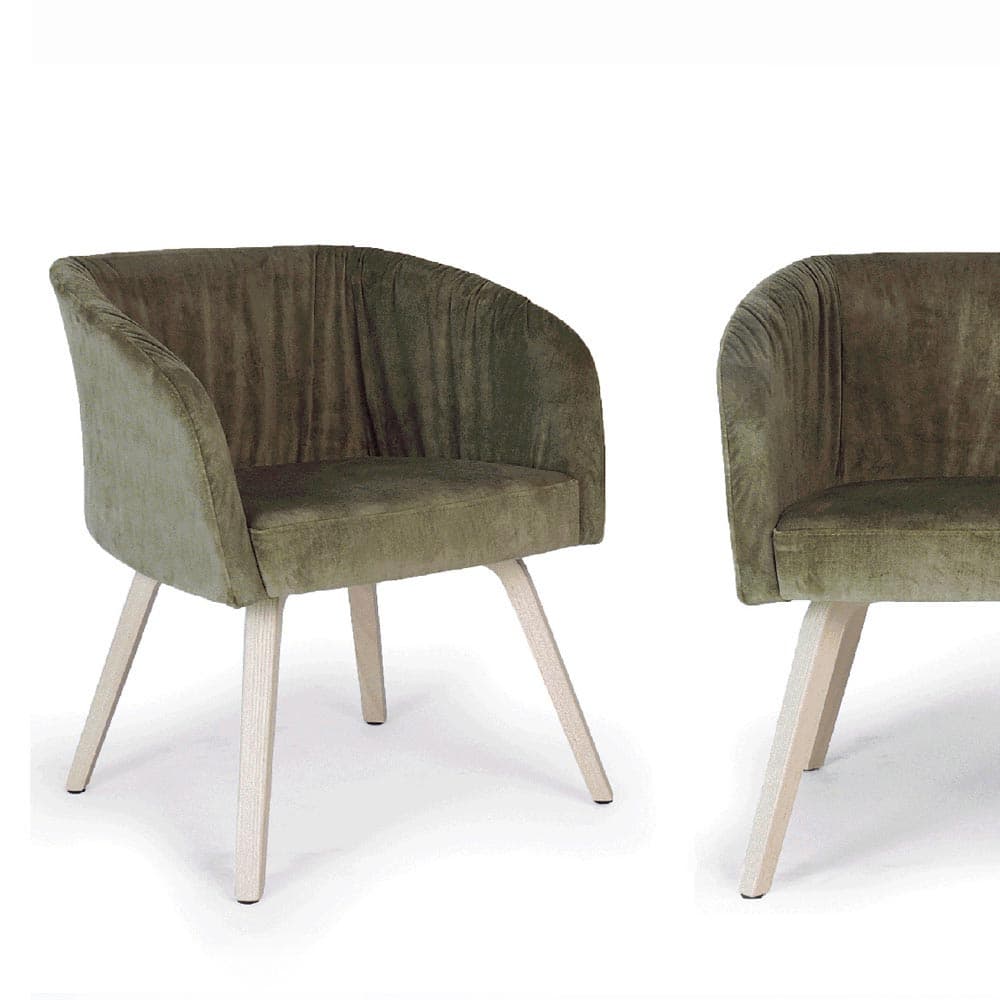 Wine Soft-Upholstered Armchair by Tonon