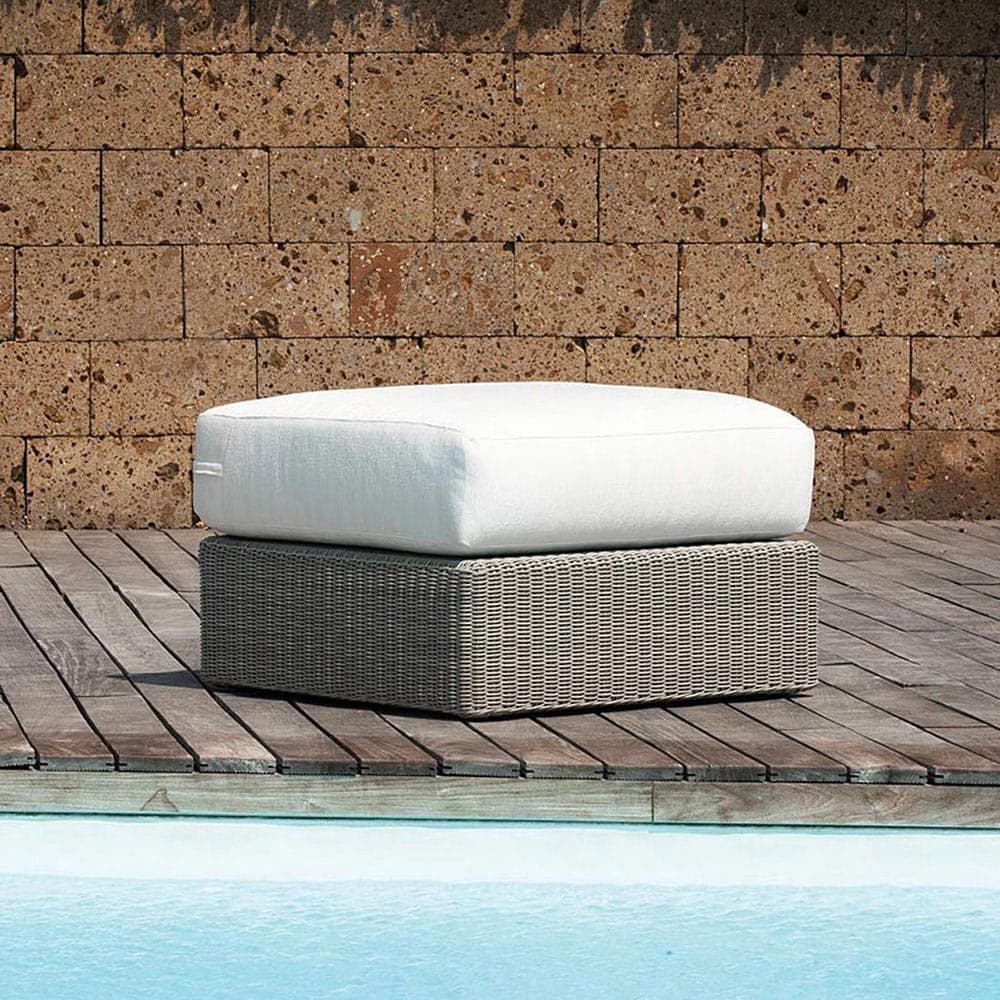 Sunstripe Outdoor Footstool by Unopiu