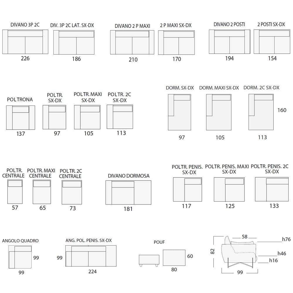 Gia Sofa by Valore Collezione