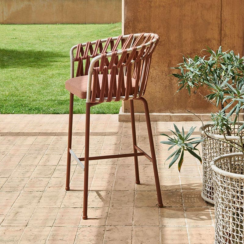 Emma Cross Outdoor Barstool by Varaschin