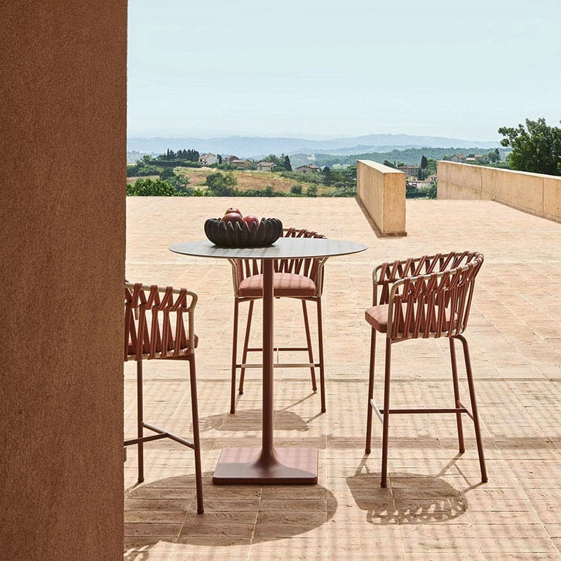 Emma Cross Outdoor Barstool by Varaschin