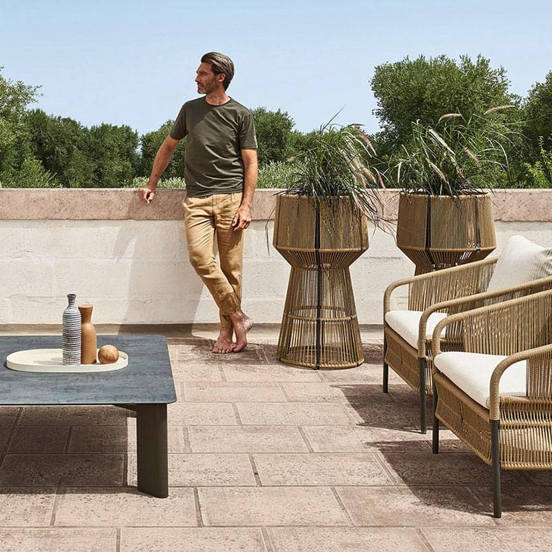 Plinto Outdoor Coffee Table by Varaschin