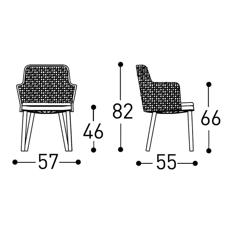 Emma Outdoor Armchair by Varaschin