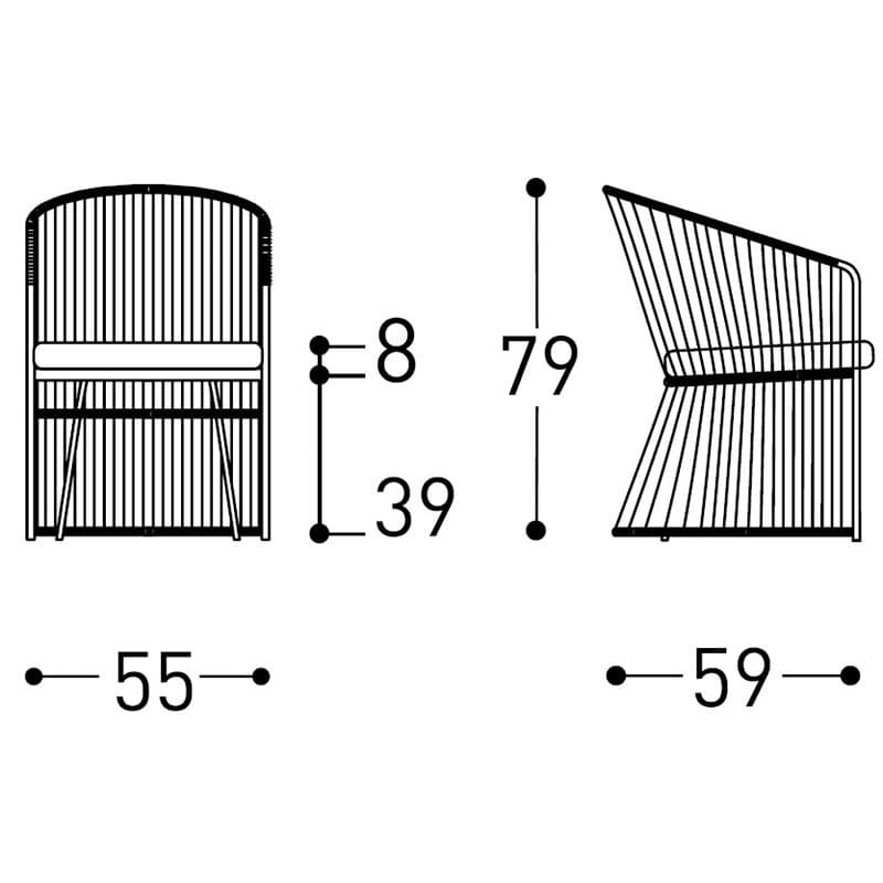 Tibidabo Outdoor Armchair by Varaschin