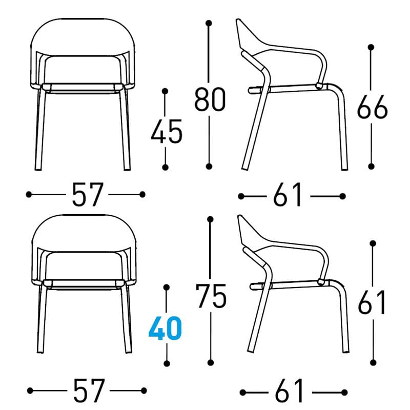 Noss Outdoor Armchair by Varaschin