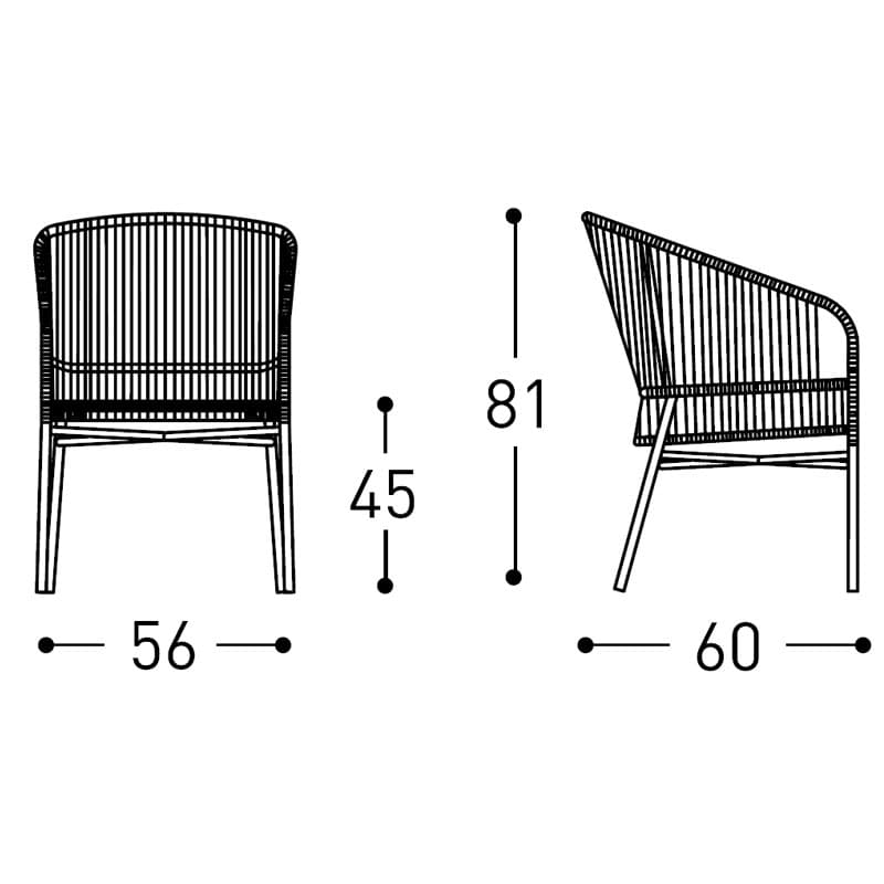 Cricket 2989 Outdoor Armchair by Varaschin