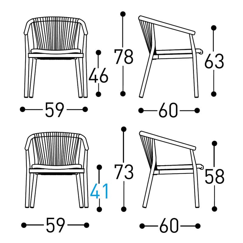 Smart Outdoor Armchair by Varaschin