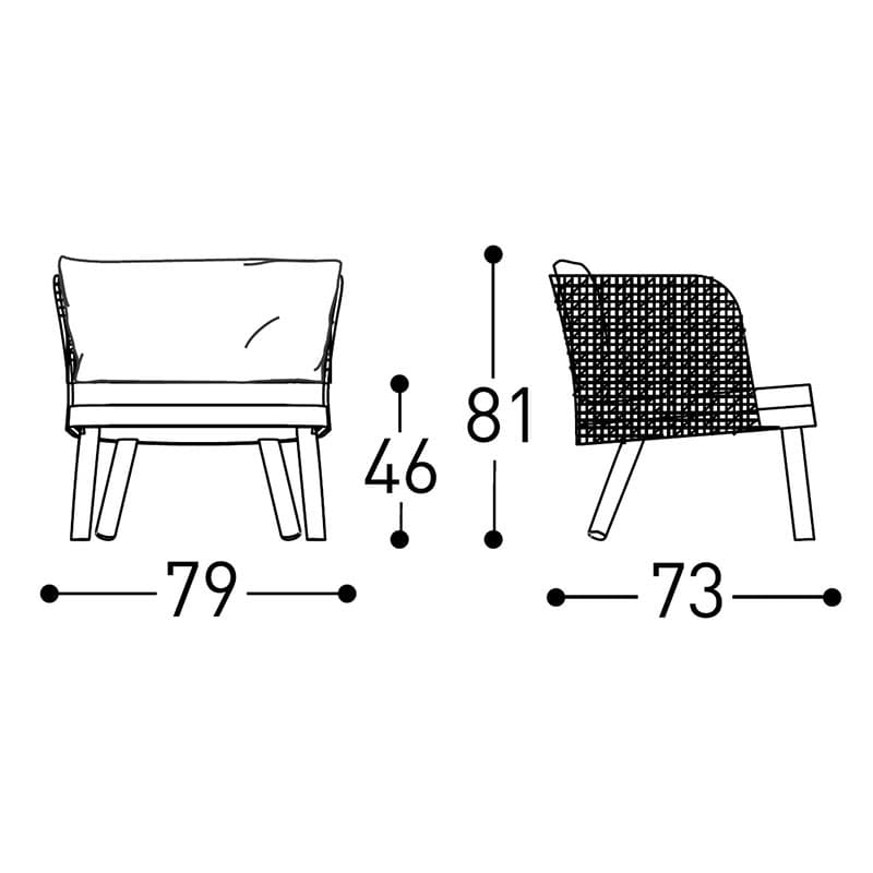 Emma Outdoor Lounge by Varaschin