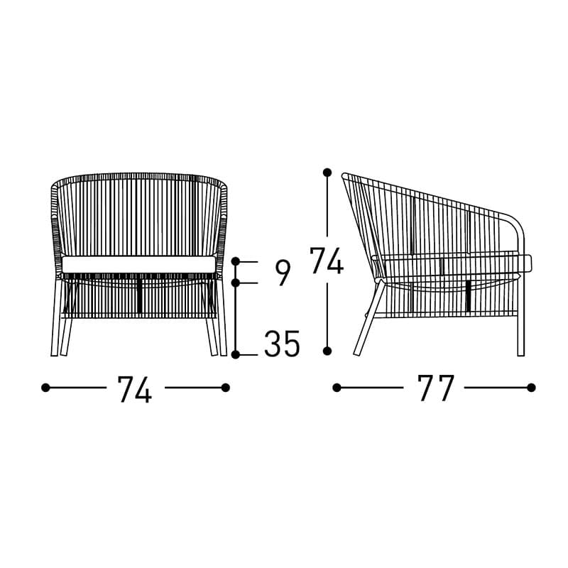 Cricket Outdoor Lounge by Varaschin