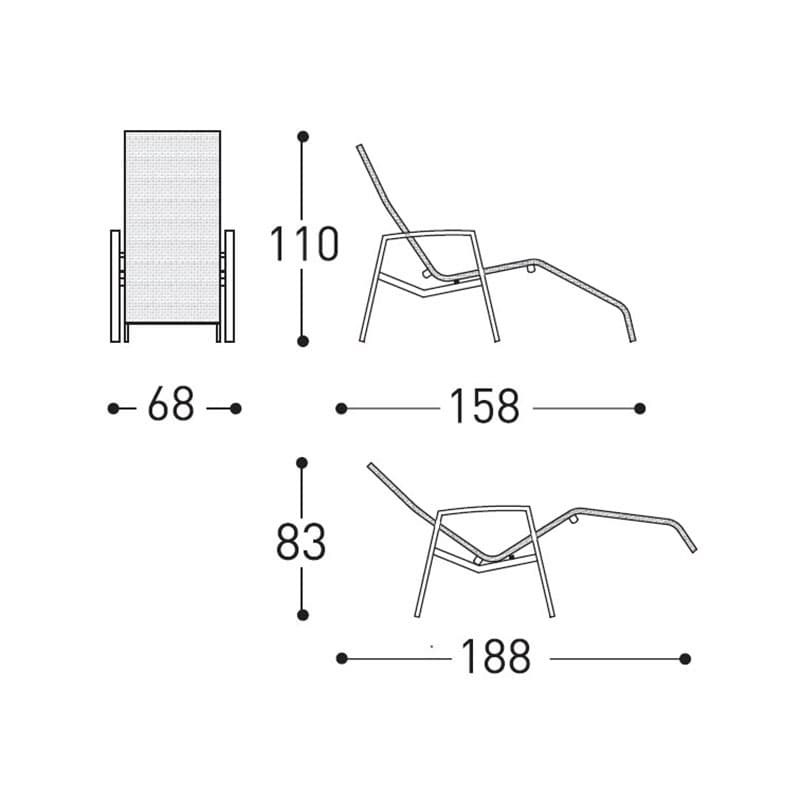 Victor Relax Sun Lounger by Varaschin