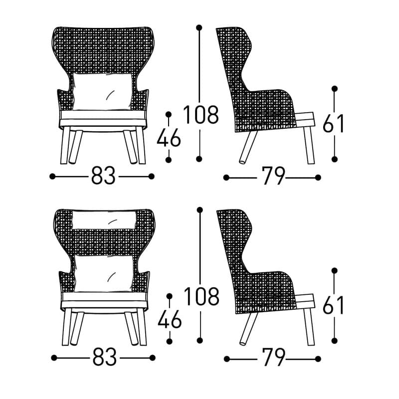 Emma Bergere Outdoor Lounge by Varaschin